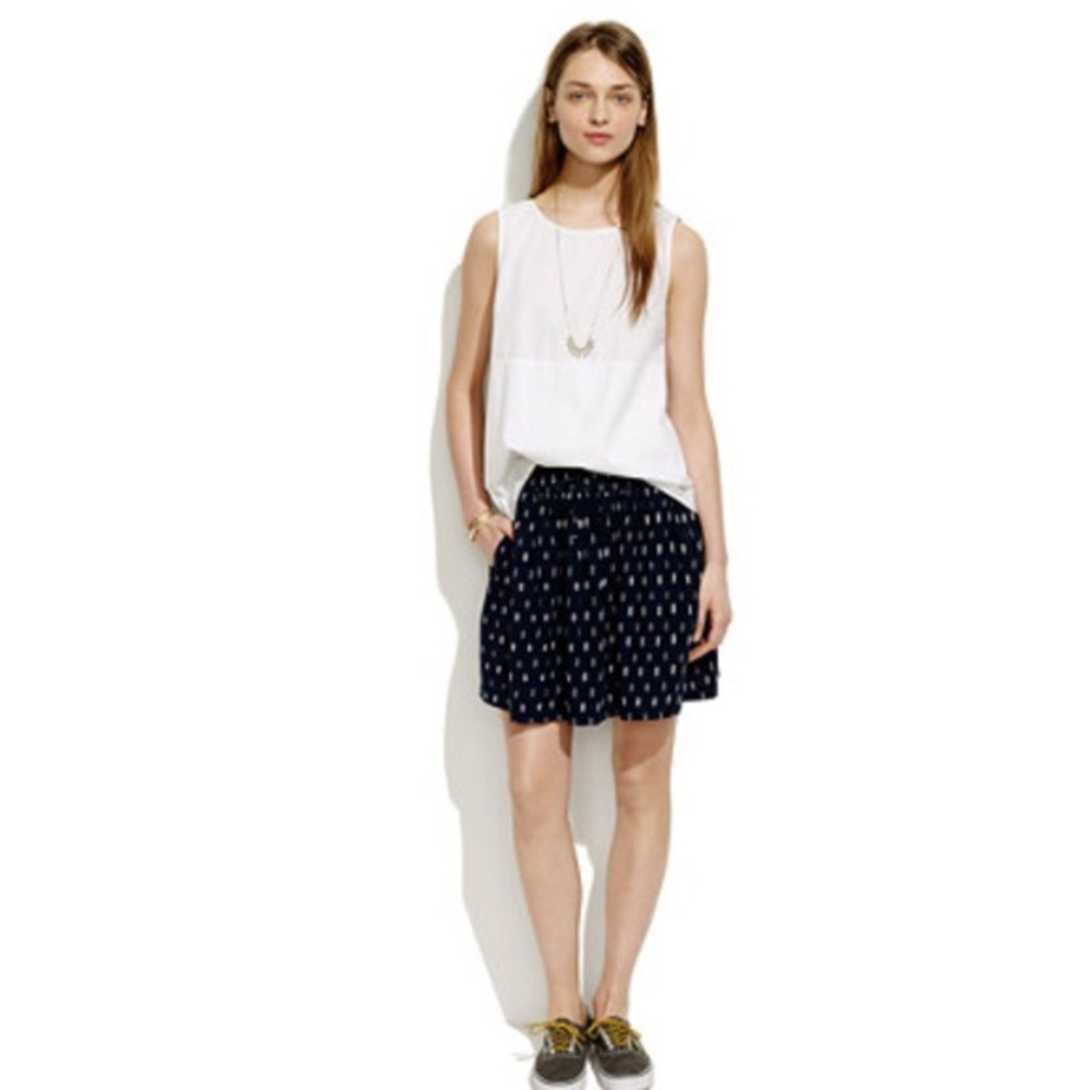 Madewell turntable skirt in ikat size xs